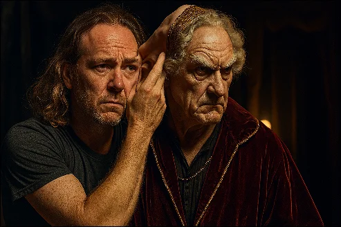 Awakening Into Pure Awareness: An actor and a costume. 