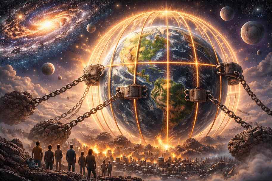 Best Self-Development Webpage for seekers of Pure Awareness: Earth as a prison planet in giant chains and laser grid. 