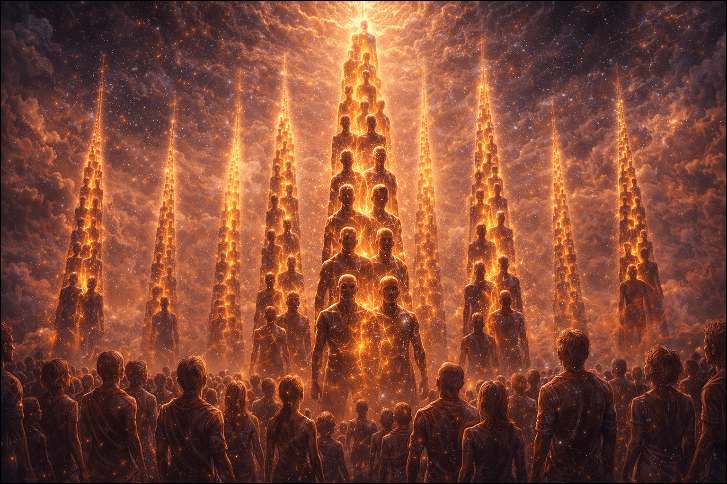 The Creator Absorbic Karmic System and Karmic Organization: Incarnational verticals for incarnating humans from the higher planets into humans from lower planets. 