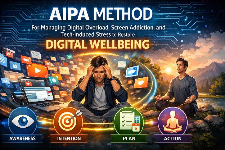 AIPA Method for Managing Digital Overload, Screen Addiction, and Tech‑Induced Stress to Restore Digital Wellbeing