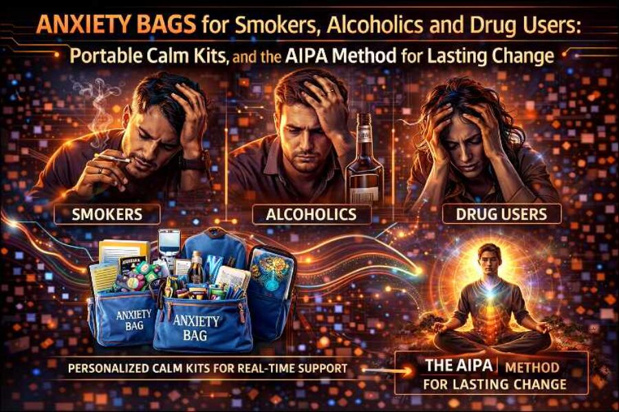 Anxiety Bags for Smokers, Alcoholics, and Drug Users: Portable Calm Kits, and the AIPA Method for Lasting Change