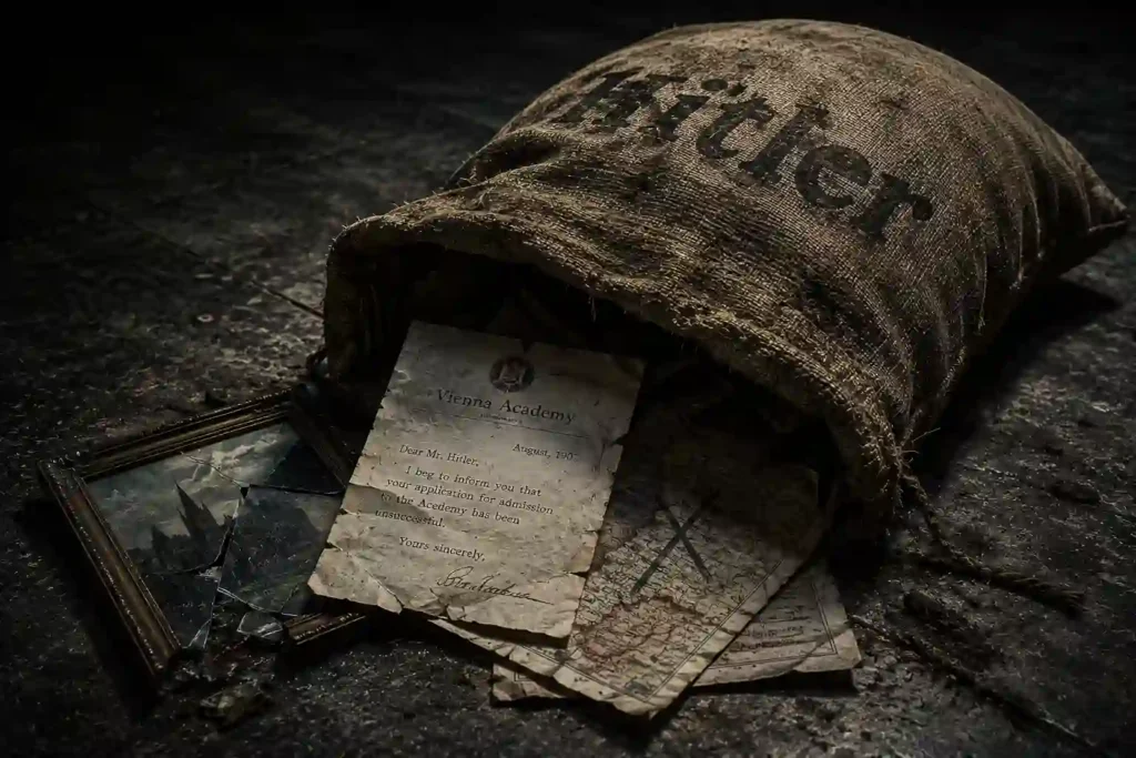 Hitler anxiety bag contents — art school rejection letter karmic wound and the AIPA Method.